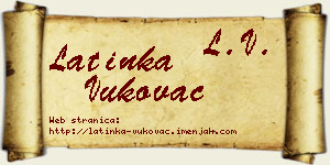 Latinka Vukovac vizit kartica